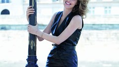 Woman dress black dress eva herzigova