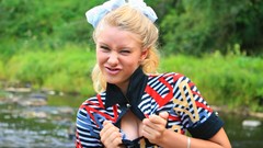 Woman dress blondes models boobs ella non nudes holding boobs 