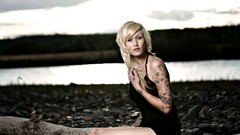 Woman dress blondes tattoos rivers piercings Lauren Taylor 