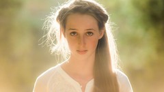 Woman dress brunettes forests