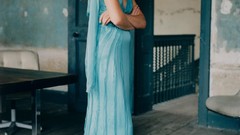 Woman dress Celebrity Actress brunettes sienna miller blue dress