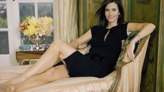 Woman dress Celebrity Courteney Cox Actress brunettes black 