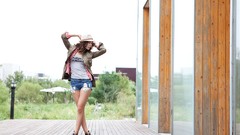 Woman dress Celebrity fashion asians stills brunettes models 