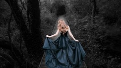 Woman dress Celebrity monochrome blondes digital art