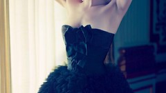 Woman dress Celebrity Scarlett Johansson Actress black dress 