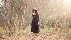 Woman dress costume redheads