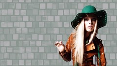 Woman dress hats coat blondes Tanya