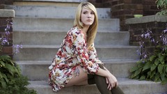 Woman dress legs stockings blondes amateurs