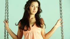 Woman dress long hair blue eyes brunettes models black hair