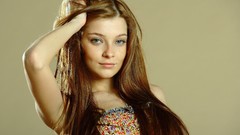 Woman dress long hair blue eyes brunettes models Indiana A