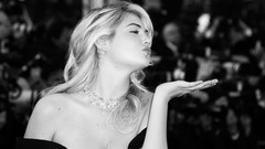 Woman dress monochrome blondes models cleavage kate upton 