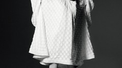 Woman dress monochrome closed eyes models Simple Background 