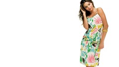 Woman dress multicolor brunettes models miranda kerr