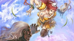 Woman dress redheads artwork cgi