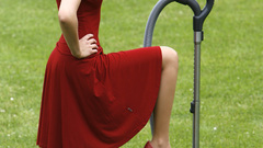 Woman dress redheads grass