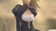 Woman dress saber Swords blondes fate stay night artwork fate 