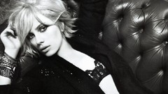 Woman dress Scarlett Johansson blondes couch