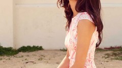 Woman dress sitting brunettes models