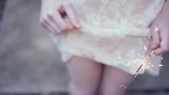 Woman dress sparklers