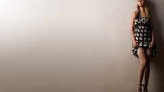 Woman dress stockings blondes high heels