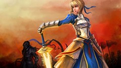 Woman dress Warriors Swords fate stay night artwork fate series 