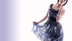 Woman dress white background Celebrity Calendar Actress asians 