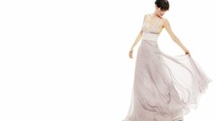 Woman dress white background zooey deschanel