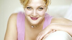 Woman Drew Barrymore Actress blondes smiling green eyes