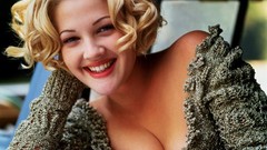 Woman Drew Barrymore Actress blondes smiling short hair 