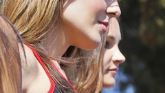 Woman Ducati brunettes nipples through clothing