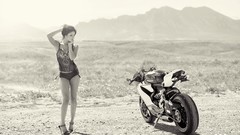 Woman Ducati lingerie brunettes ducati 1199 motorbikes girls 