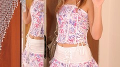 Woman earrings blondes skirts mirrors teen necklaces