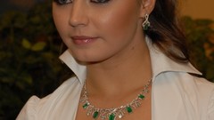 Woman earrings boobs necklaces Alina Kabaeva