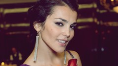 Woman earrings brunettes portraits Sati Kazanova