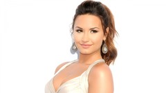 Woman earrings demi lovato brown eyes brunettes