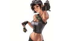 Woman ecchi weapons green