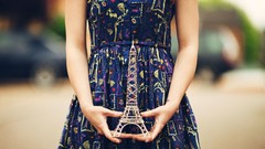Woman Eiffel Tower dress scale models