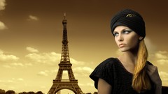 Woman Eiffel Tower Paris blondes