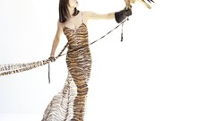 Woman Elizabeth Hurley models