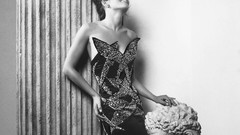 Woman Elizabeth Hurley models