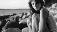 Woman Elizabeth Hurley monochrome