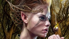 Woman elves brunettes