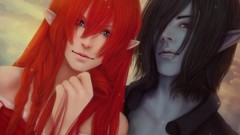 Woman elves redheads artwork fantasy art long ears