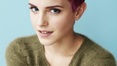 Woman emma watson blue