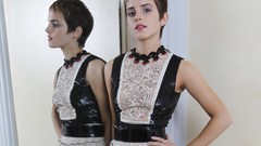Woman emma watson mirrors necklaces