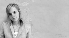 Woman emma watson monochrome