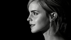 Woman emma watson monochrome