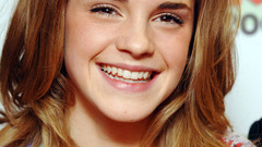 Woman emma watson smiling
