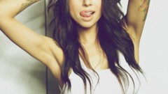 Woman emo black hair alie layus boobs