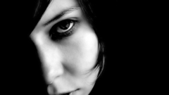 Woman emo faces black
